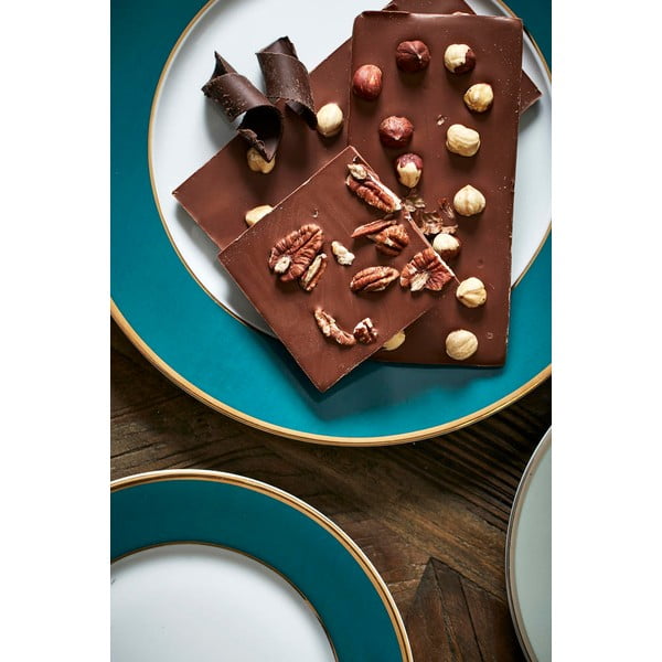 Dezertní  porcelánový talíř v petrolejové barvě ø 20,5 cm Ginger – Côté Table-image-2