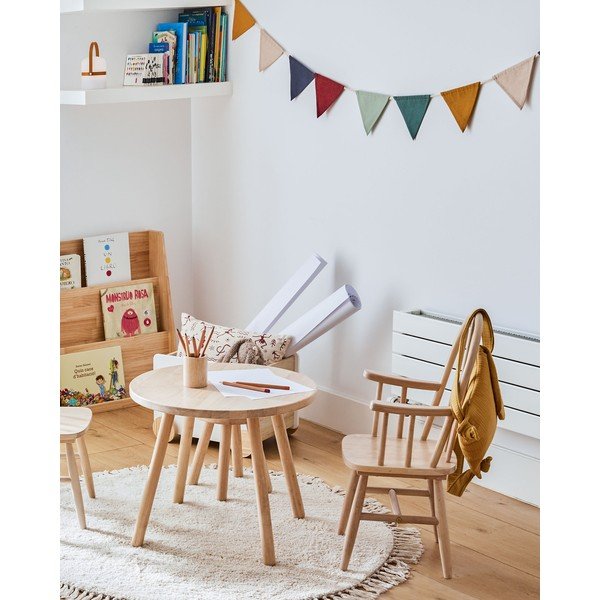 Krémový bavlněný dětský koberec ø100 cm Orwen – Kave Home-image-2