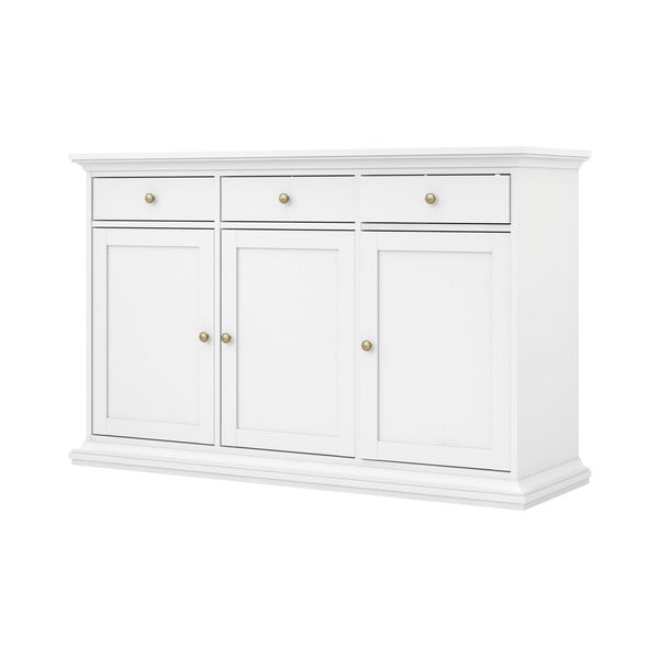 Bílá nízká komoda 144x92 cm Paris – Tvilum-image-2