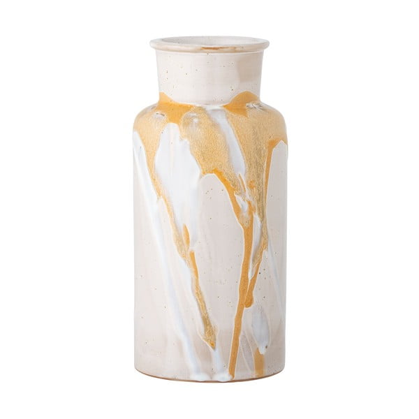 Krémová ručně vyrobená váza z kameniny Savana – Bloomingville