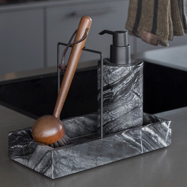 Tmavě šedý kamenný organizér k dřezu Marble – Mette Ditmer Denmark-image-2