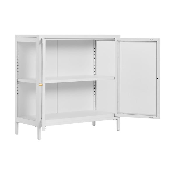 Bílá kovová vitrína 80x80 cm Dalby – House Nordic-image-2