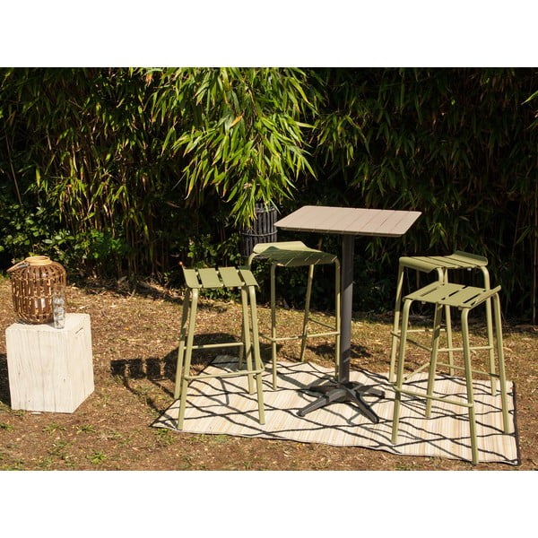Hliníkový zahradní barový stolek 67x67 cm Spring – Ezeis-image-4