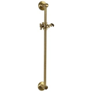 Nástěnná mosazná sprchová tyč v bronzové barvě s posuvným držákem 67 cm Antea – Sapho