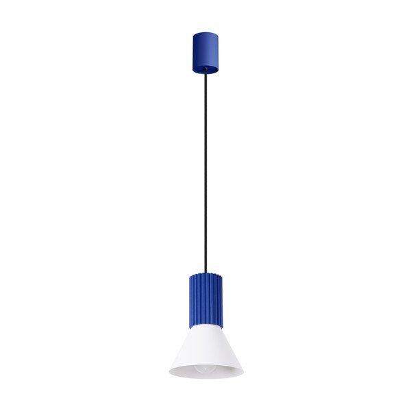 Modré kovové závěsné svítidlo ø 14 cm Niru – Sollux