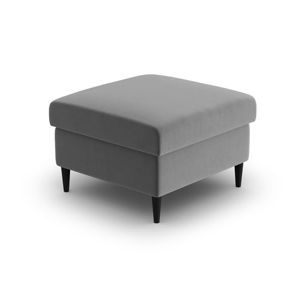 Světle šedá sametová podnožka Kyoto – Cosmopolitan Design-image-2