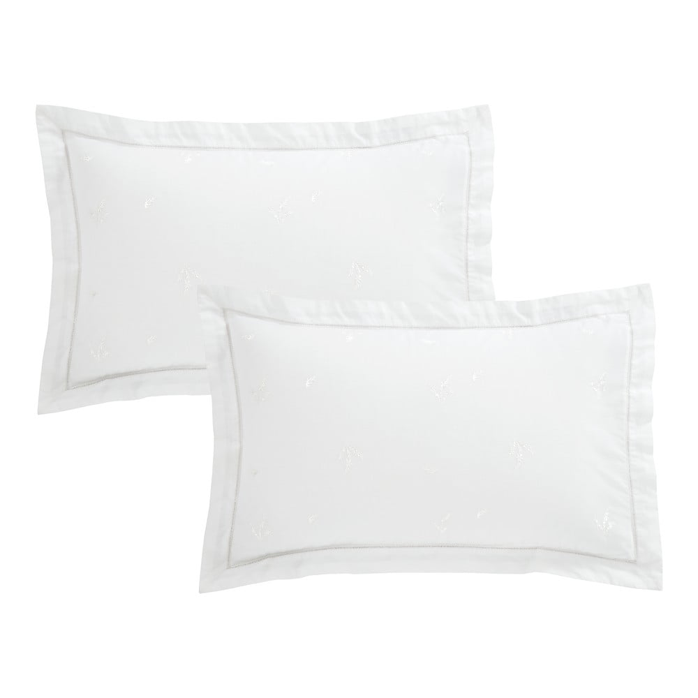 Bavlněný povlak na polštář 50x75 cm Lottie Floral Embroidery – Bianca