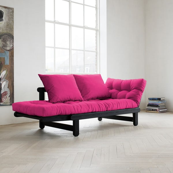 Sofa Beat, černá/růžová