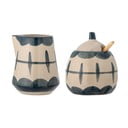 Set kameninové konvičky na mléko a cukřenky Allium – Bloomingville