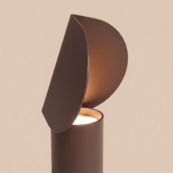 Hnědá hliníková LED stolní lampa (výška 15 cm) BISCUIT – Thoro-image-1