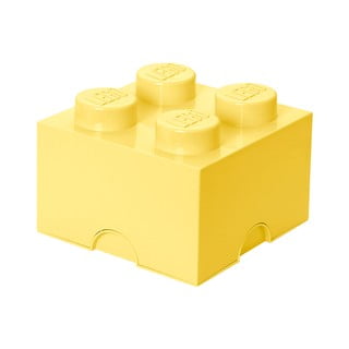 Světle žlutý úložný box čtverec LEGO®