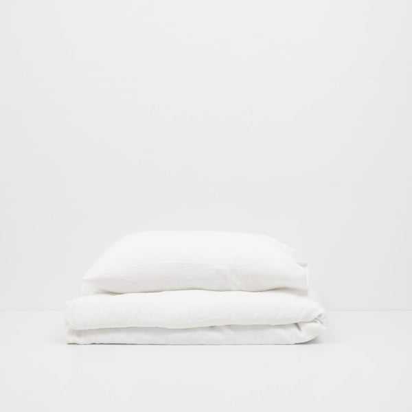 Dětský bílý lněný povlak na polštář Linen Tales Nature, 40 x 60 cm-image-1