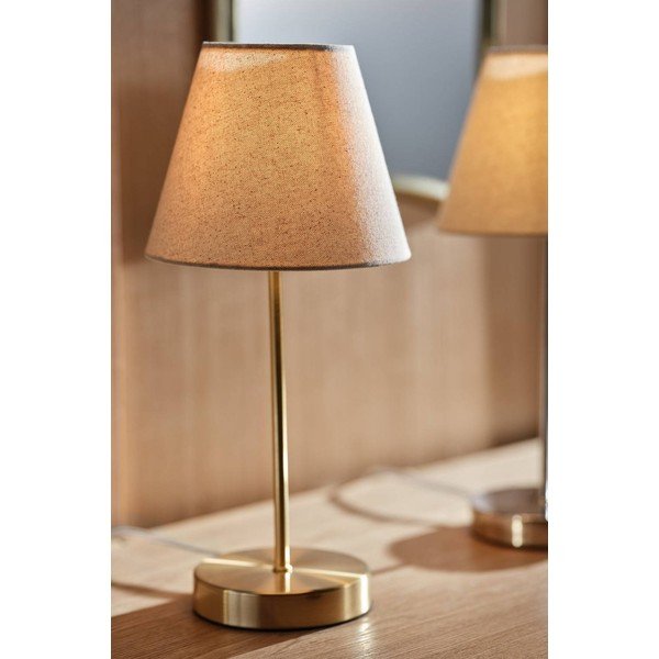 Béžová/v mosazné barvě látková stolní lampa (výška 39 cm) Lasse – Jotex-image-1
