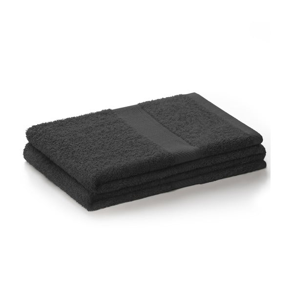 Tmavě šedý ručník DecoKing Bamby Charcoal, 50 x 100 cm