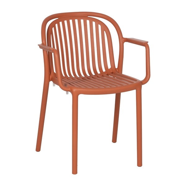 V terakotové barvě plastová jídelní židle Alia – Ixia