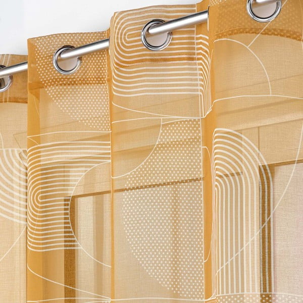 Žlutá voálová záclona 140x280 cm Esquisse – douceur d'intérieur-image-1