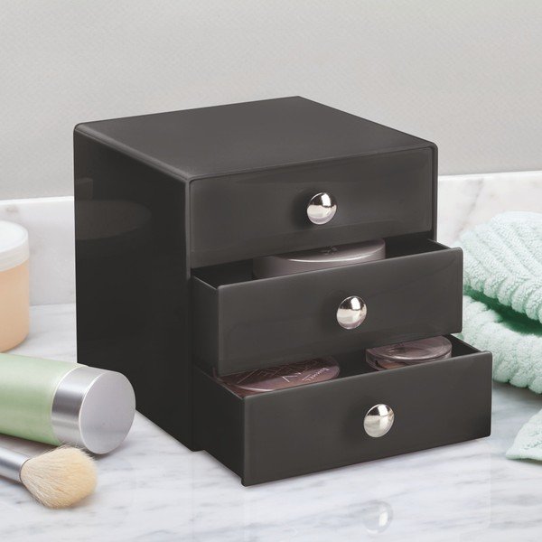 Černý organizér s třemi zásuvkami iDesign Drawer-image-1
