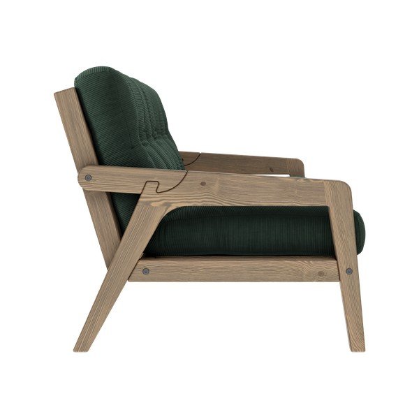 Zelená manšestrová rozkládací pohovka 204 cm Grab - Karup Design-image-4