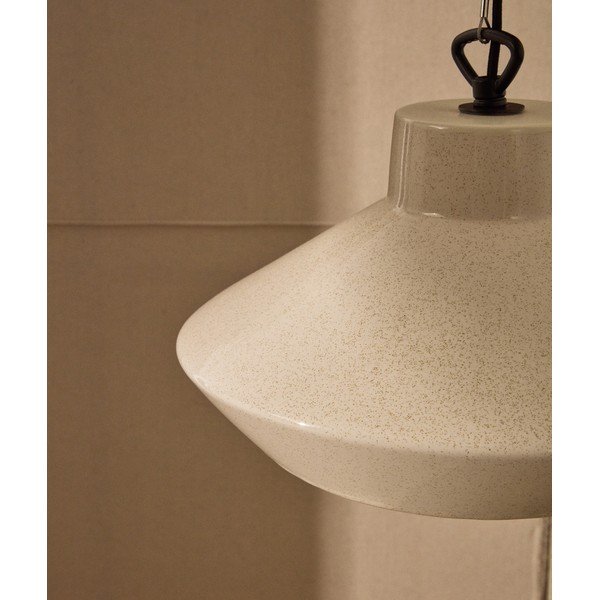 Béžové závěsné svítidlo s keramickým stínidlem ø 31 cm Portol – Kave Home-image-2