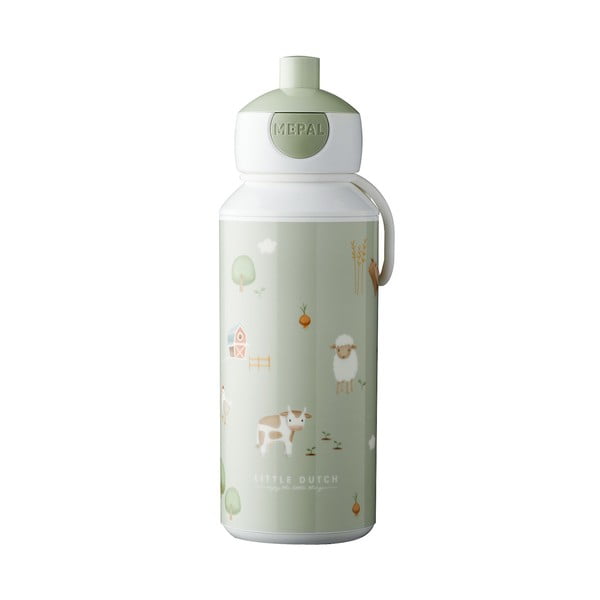 Světle zelená dětská lahev 400 ml Little farm – Mepal