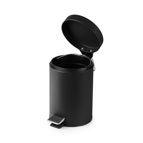 Černý pedálový odpadkový koš Compactor Grena, 3 l-image-4
