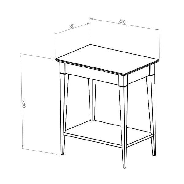 Bílý konzolový stolek Ragaba Mimo, šířka 65 cm-image-3