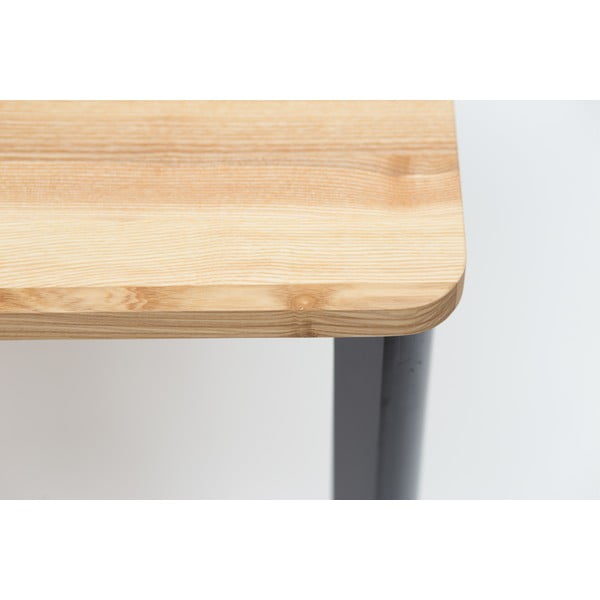 Černý jídelní stůl se zaoblenými nohami Ragaba TRIVENTI, 120 x 80 cm-image-1