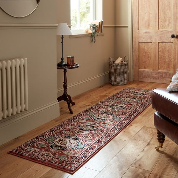 Červený běhoun 60x230 cm Gillingham – Flair Rugs-image-1