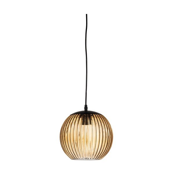 Hnědé skleněné LED závěsné svítidlo ø 23 cm Sybia – Bloomingville