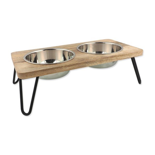 Dřevěný set misek s podstavcem pro psa Dog Fantasy – Plaček Pet Products