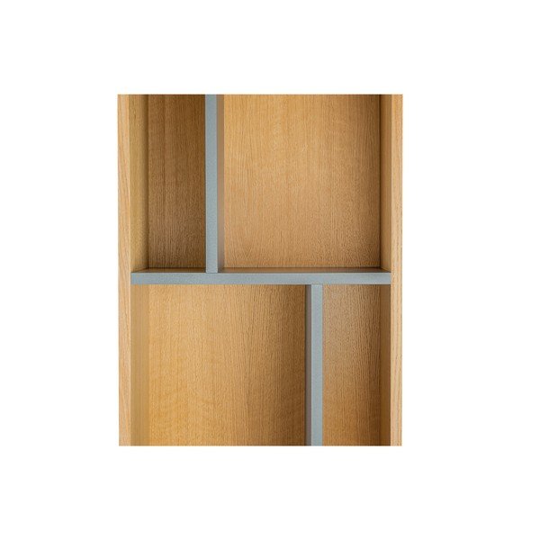 Šedá knihovna v dekoru dubu 45x185 cm AbbeyWood - Woodman-image-2