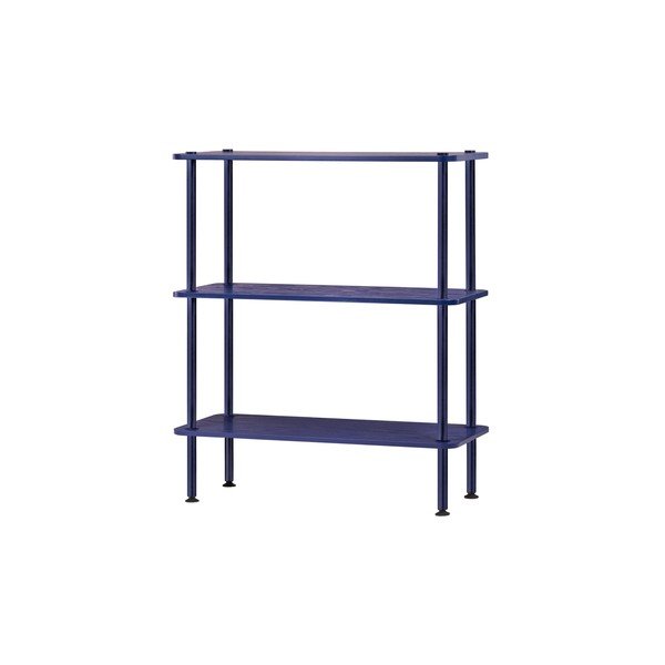 Modrý regál v dekoru dubu 80x90,5x35 cm Teidi – noo.ma