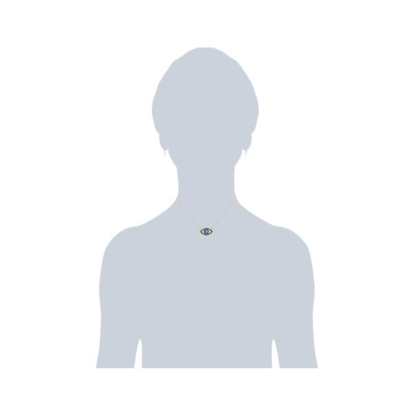 Dámský náhrdelník zlaté barvy s motivem oka Tassioni-image-2