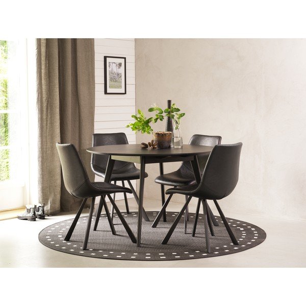 Černá jídelní židle s černými nohami Rowico Alpha-image-3