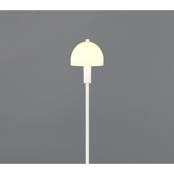 Bílá stojací lampa se skleněným stínidlem (výška 120 cm) Glenn – Reality-image-2