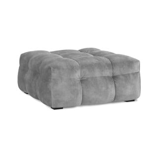 Šedý sametový puf Windsor & Co Sofas Vesta