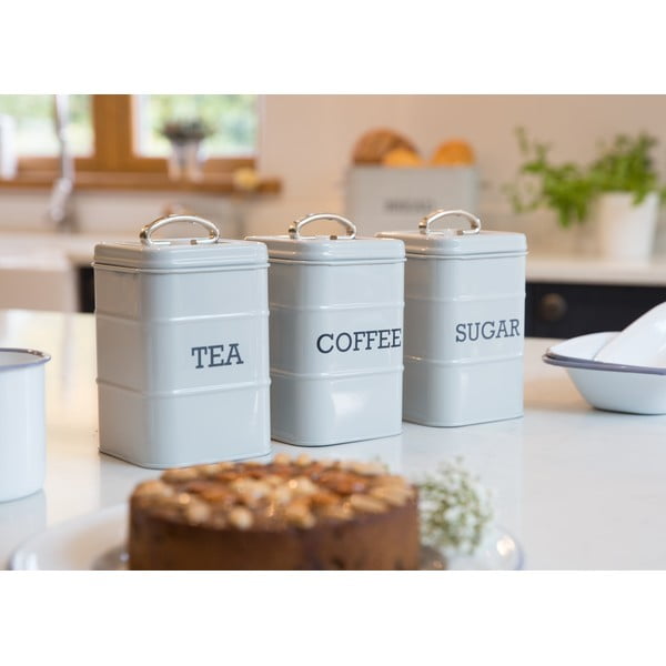 Šedá plechová dóza na cukr Kitchen Craft Nostalgia-image-1