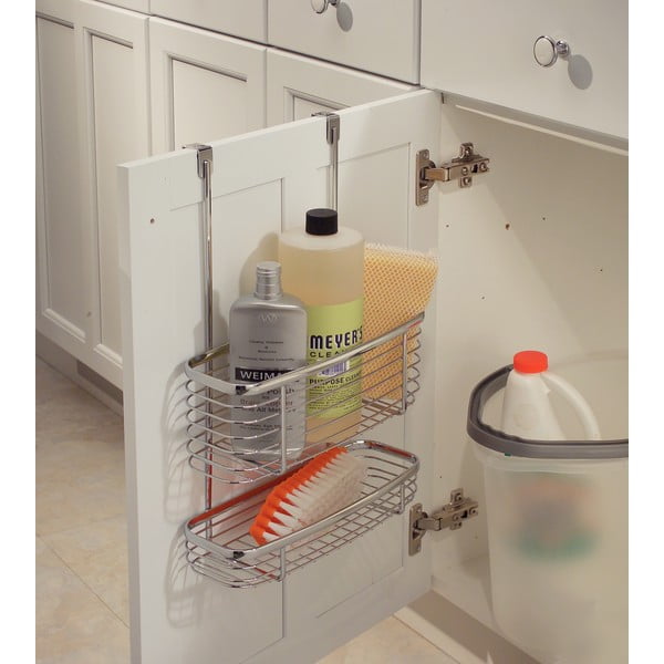 Kovový košík na kuchyňská dvířka iDesign Axis Double Basket-image-1