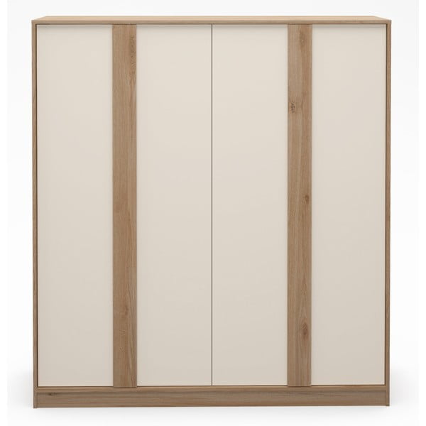 Šatní skříň v dekoru dubu v krémovo-přírodní barvě 180x197,5x53 cm Dennis – Marckeric