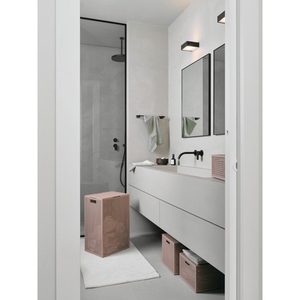 Starorůžový úložný box s víkem z recyklovaného plastu 28x28x28 cm Kaya Cube – Curver-image-1