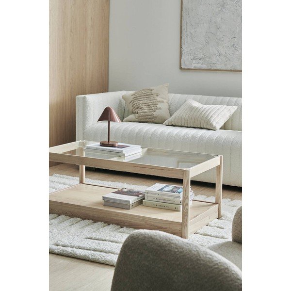 Konferenční stolek se skleněnou deskou v přírodní barvě 60x120 cm Class – Ellos Home-image-1