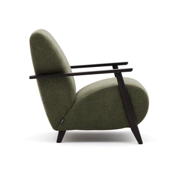 Zelené žinylkové křeslo Meghan – Kave Home-image-2