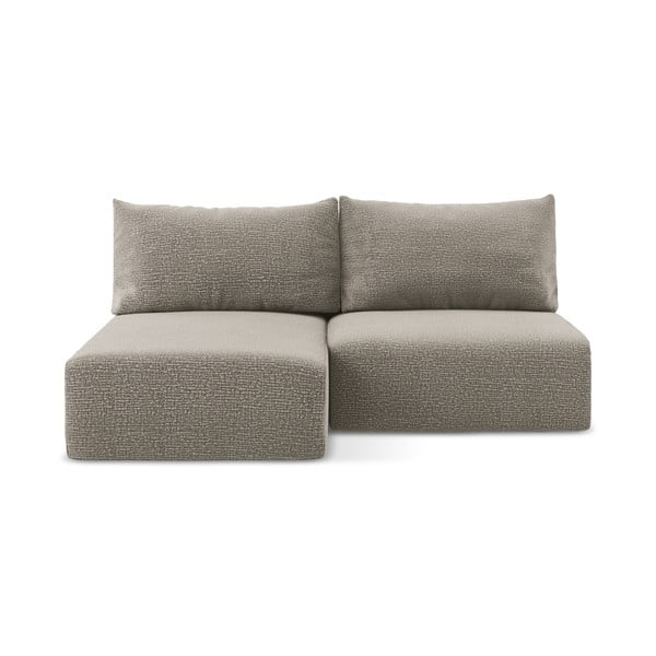 Béžová rozkládací/s úložným prostorem rohová pohovka (levý roh) Kalena – Makamii