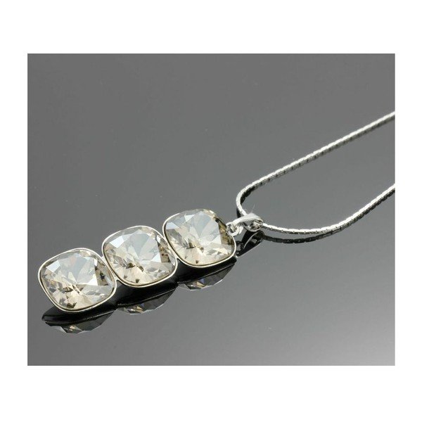Náhrdelník Swarovski Elements Triple Clear