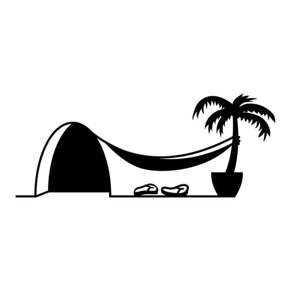 Nástěnná samolepka Ambiance Mouse Hole Hamac and Palm-image-1