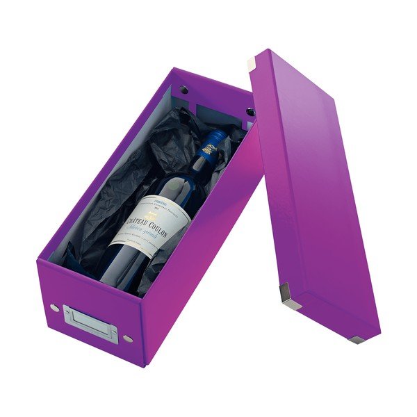 Fialová úložná krabice s víkem Leitz CD Disc, délka 35 cm-image-2