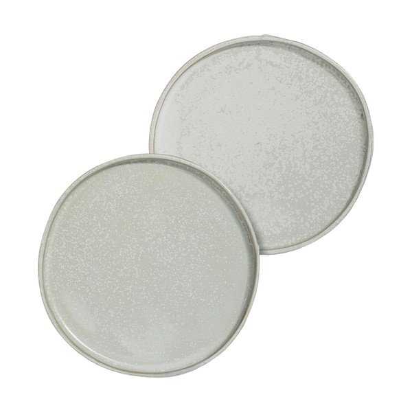 Bílé talíře v sadě 2 ks z kamene ø 20 cm Sand Grain – Mette Ditmer Denmark-image-2