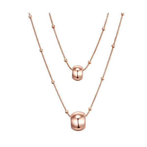 Dámský náhrdelník v barvě růžového zlata Tassioni Jingle-image-1