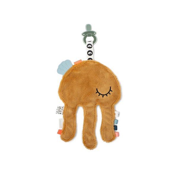 Hořčicově žlutá mazlicí hračka s poutkem na dudlík Done by Deer Cozy Friend Jelly-image-1