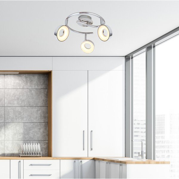 LED stropní svítidlo v leskle stříbrné barvě 40x40 cm Isla – Candellux Lighting-image-1